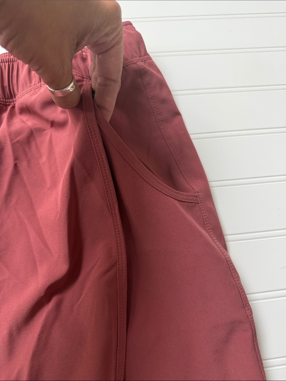 (171)Patagonia Midi Skort in Dusty Rose - Picture 4 of 6